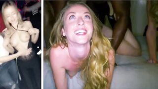 White Woman with Black Man: Before vs After the Club #2