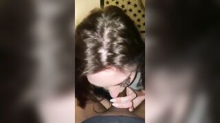 White Women with Black Dick: Quick and sexy deepthroat #2