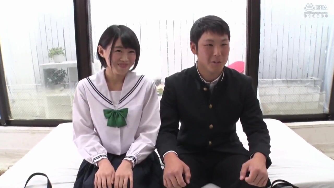 Japanese schoolgirl takes a BBC while her boyfriend waits outside