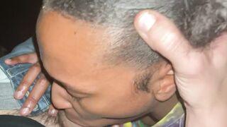 Black Chicks and White Dicks: I love sucking cum out of white dicks :-) #2