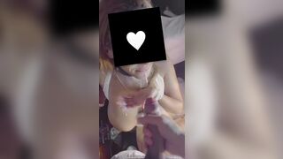 Black Chicks and White Dicks: I love when a BWC bust a load on my face #2