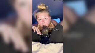 Interracial: I made a mess while getting my throat fucked ♥️♥️♥️♥️ #3