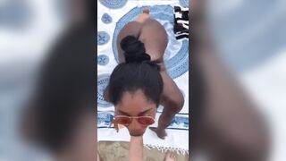 Blowjob on a Public Beach