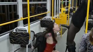 Interracial: What a desperate slut...sucking BBC in the subway #2