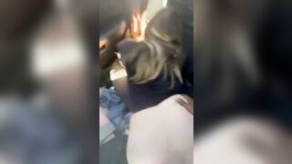 Interracial: College Girl Taking BBC In Back Of Car #3