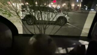 Sneaky car sex in the parking lot